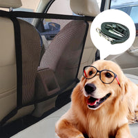 SUV Dog Barrier for Car Backseat | Dog Net Barrier with Free Pet Leash